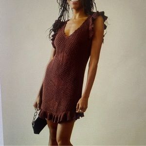 Free people Mykonos fauxchet sweater mini